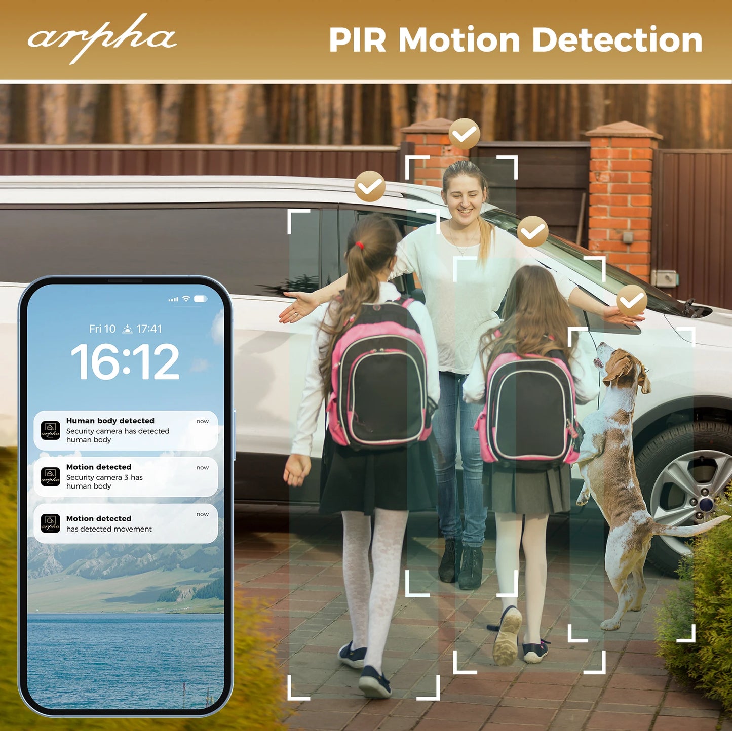 Arpha Smart Lock AL501 All-in-One WiFi Smart Door Lock 6 in 1 Video Camera with Doorbell Fingerprint Keyless 32GB Digital Keypad