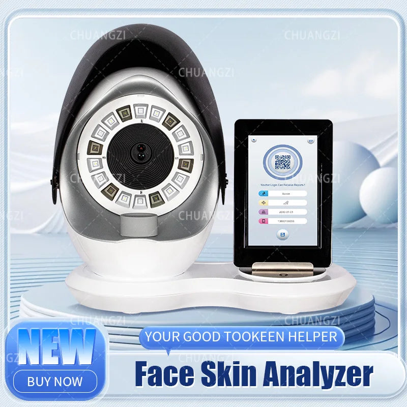 The best smart facial skin detection and analysis beauty instrument.Skin scan analysis anti-aging instrument