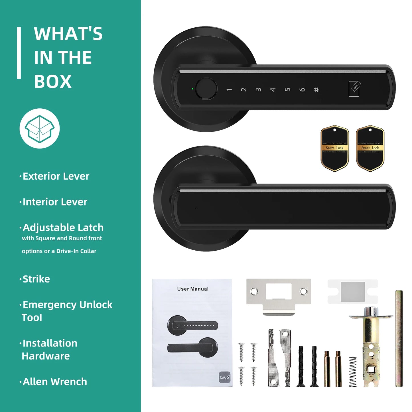 Viladepot Smart Lock Fingerprint Door Lock App Remote Control Passcode Unlock Electronic Touchscreen Keypad