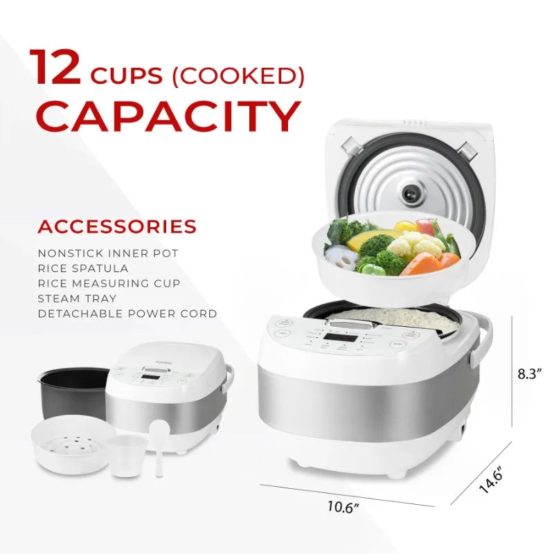 CUCKOO CR-0605F 6-Cup (Uncooked) / 12-Cup (Cooked) Micom Rice Cooker with Nonstick Inner Pot, 13 Menu Options