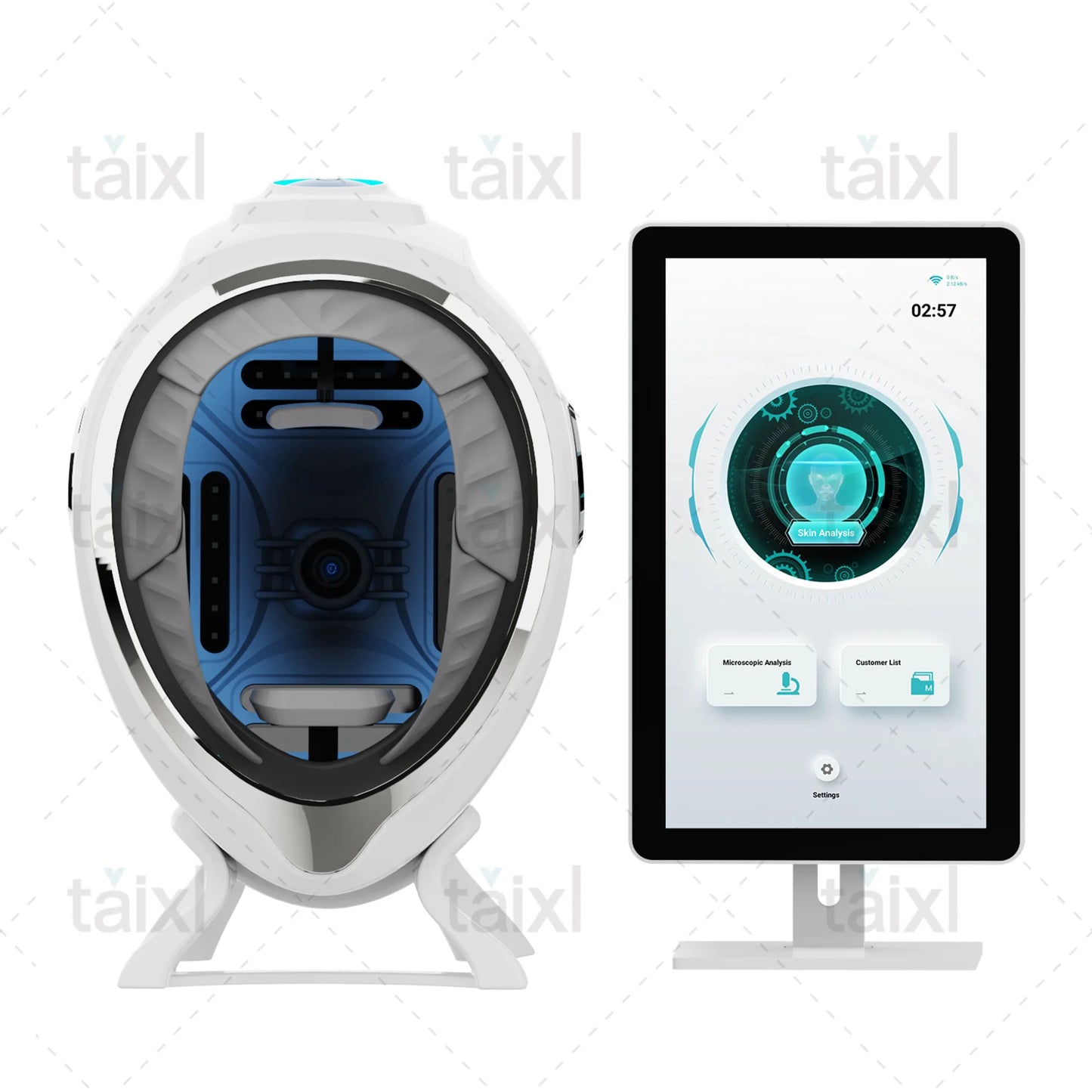 Portable 3d Ai 10 Spectrum UV RGB Light Skin Analyzer Face Moisture Test Machine Facial Scanner for Skin Clinic