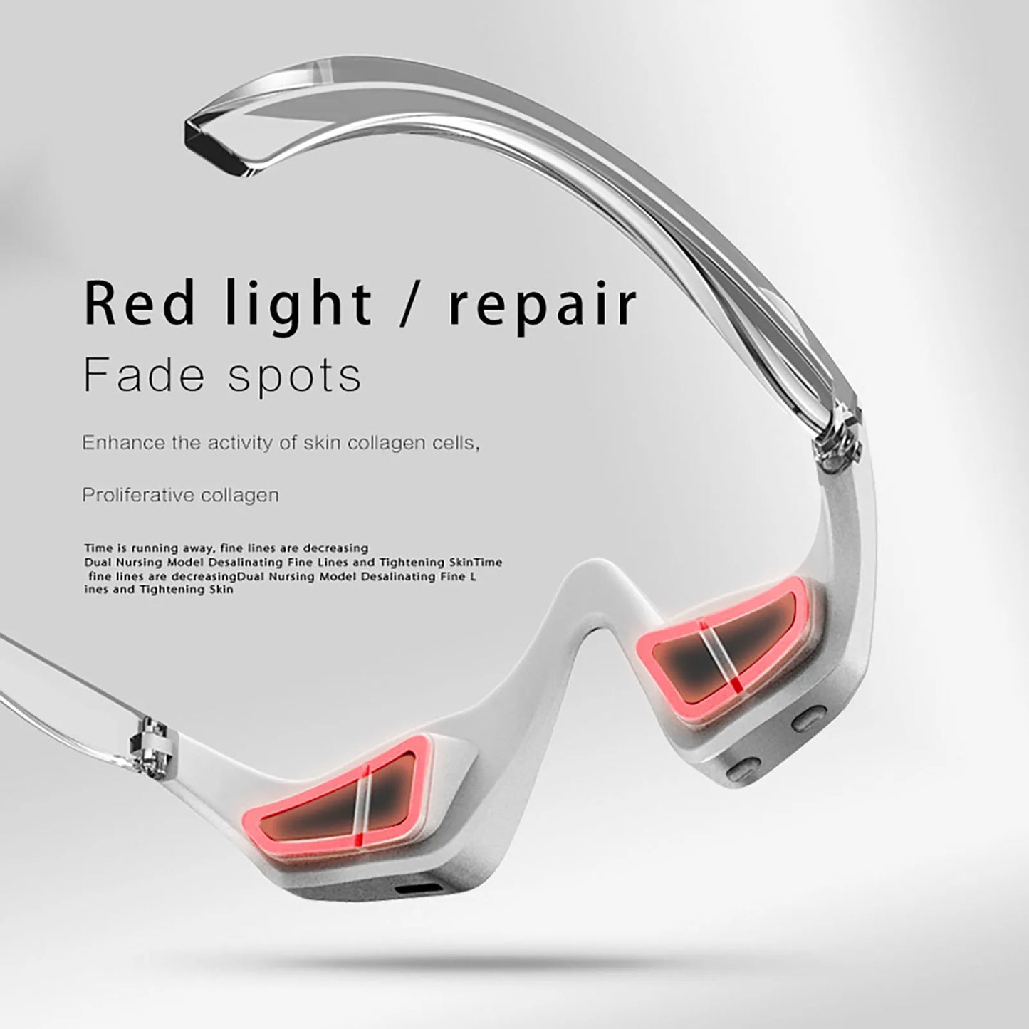Smart Eye beauty Massager Red Light Therapy for Dark Circles and Fine Wrinkles Home Use Eye Care Vibration Massage Device