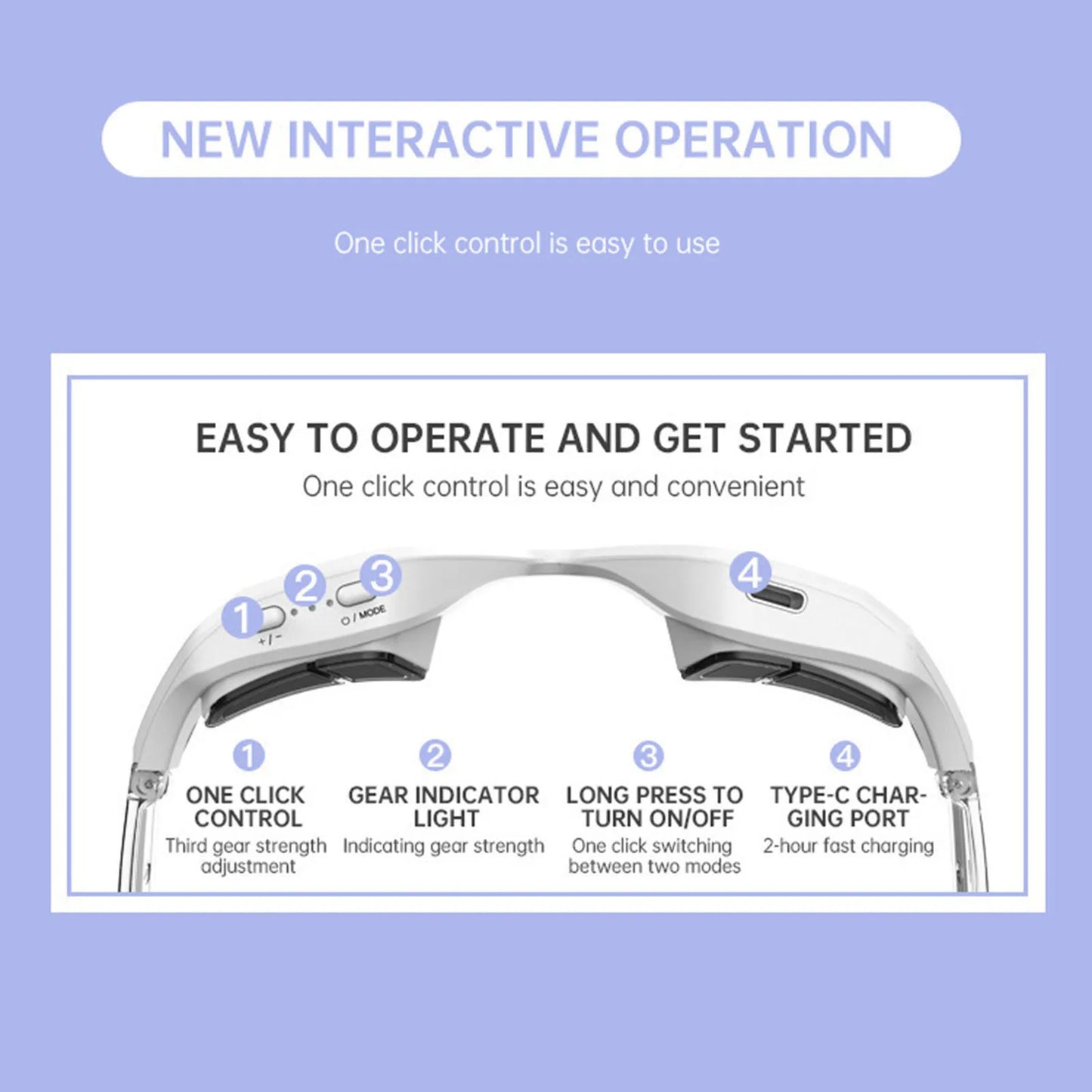 Smart Eye beauty Massager Red Light Therapy for Dark Circles and Fine Wrinkles Home Use Eye Care Vibration Massage Device